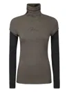 Ottolinger Logo-embroidered Turtleneck Top In Brown