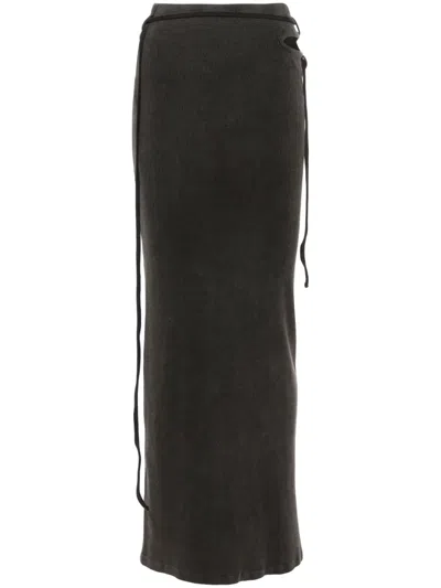 Ottolinger Logo-print Ribbed Skirt In Black