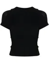 Ottolinger Black Deconstructed T-shirt In Black