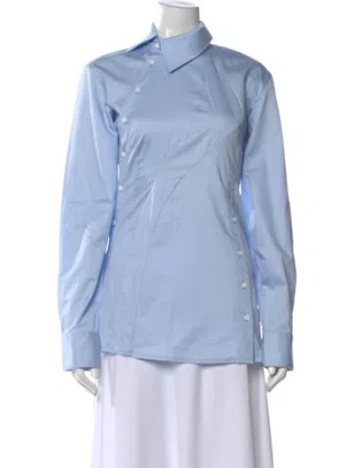Pre-owned Ottolinger Long Sleeve Blouse In Blue
