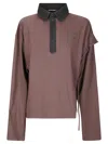 Ottolinger Long-sleeved Polo T-shirt In Brown