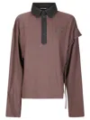 Ottolinger Long-sleeved Polo T-shirt In Brown