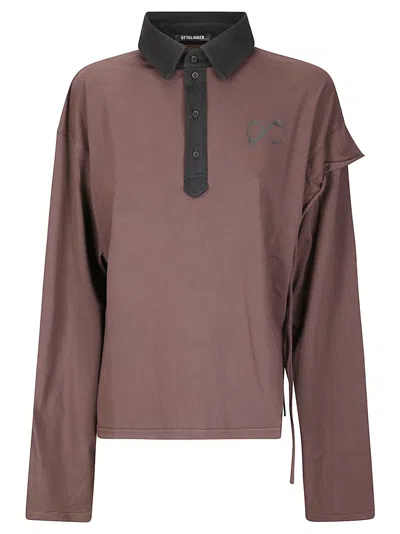 Ottolinger Long-sleeved Polo T-shirt In Brown