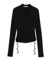 Ottolinger Double-fastening Ribbed Cardigan In Black