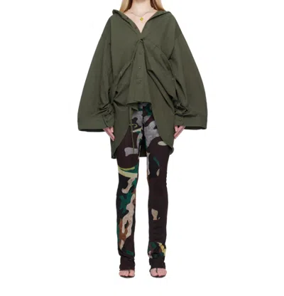Ottolinger Long-sleeved Hooded Jacket In Green