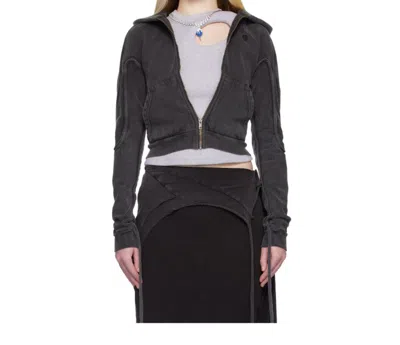 Ottolinger Long-sleeved Hoodie In Black