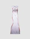 Ottolinger Maxi Abito Mesh In Cat Print