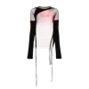 Ottolinger Mesh Face Wrap Longsleeve Black In Multi