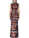 Ottolinger Mesh Maxi Gown In Multi