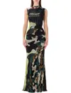 Ottolinger Camouflage Maxi Dress In Multi