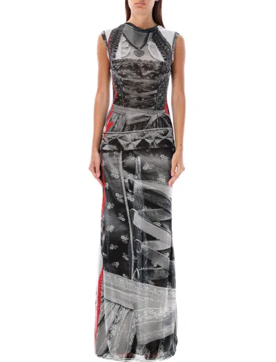 OTTOLINGER OTTOLINGER MESH MAXI DRESS PRINT