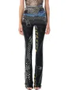 Ottolinger Women S Mesh Pants Polka Dot Zip Print In Black