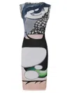 Ottolinger Julien Ceccaldi Printed Bodycon Midi Dress In Multi