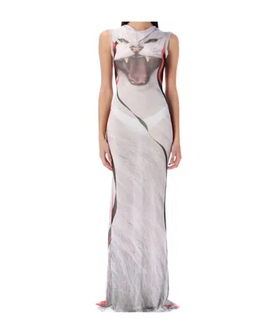 OTTOLINGER OTTOLINGER MESH GRAPHIC MAXI DRESS