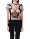 Ottolinger T-shirt Mesh In Cat Print