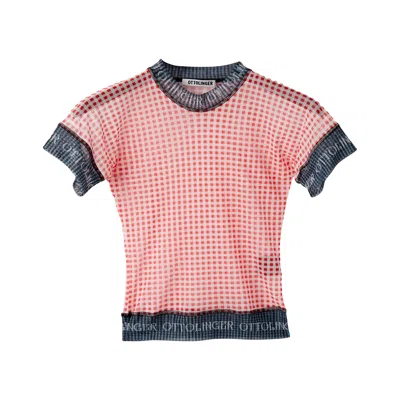 Ottolinger Red Check T-shirt In Gingham Print