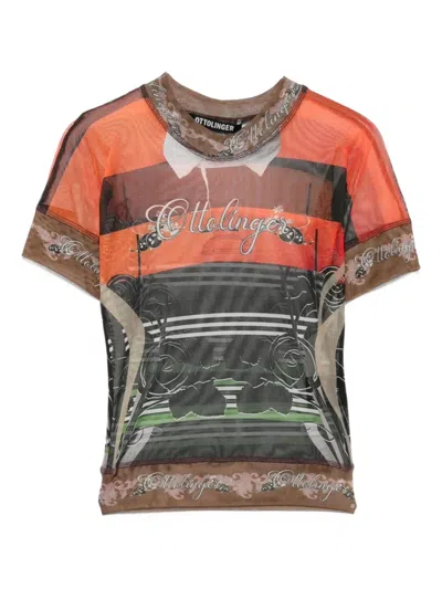 Ottolinger Women S Mesh T-shirt Polo Print