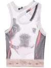 Ottolinger Mesh Tank Top In Neutrals