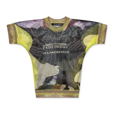 Ottolinger Mesh T-shirt Multicolor In Green