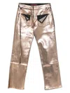 Ottolinger Metallic-panel Jeans In Pink