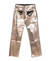 Ottolinger Metallic-panel Jeans In Neutral
