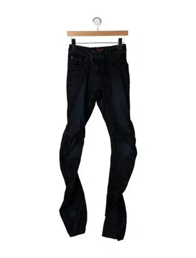 Pre-owned Ottolinger Mid-rise Straight Leg Jeans In Black