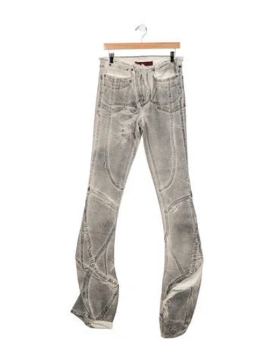 Pre-owned Ottolinger Mid-rise Straight Leg Jeans W/ Tags In Gray