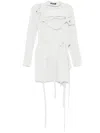 Ottolinger Mini Deconstructed Long-sleeved Dress In Grey