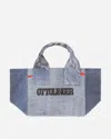 Ottolinger Mini Tote Bag Denim Print In Blue