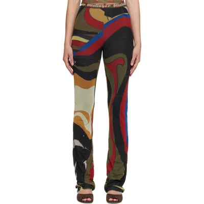 Ottolinger Multicolor Mesh Lounge Pants In Brown