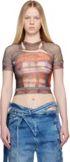 Ottolinger Multicolor Mesh T-shirt In Multi