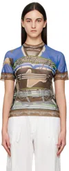 Ottolinger Multicolor Mesh T-shirt In Polo Print