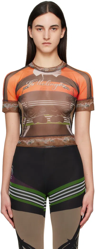 Ottolinger Women S Mesh T-shirt Polo Print