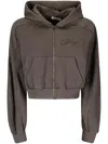 Ottolinger Multiline Logo Zip Hoodie In Brown