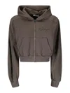 Ottolinger Multiline Logo Zip Hoodie In Brown