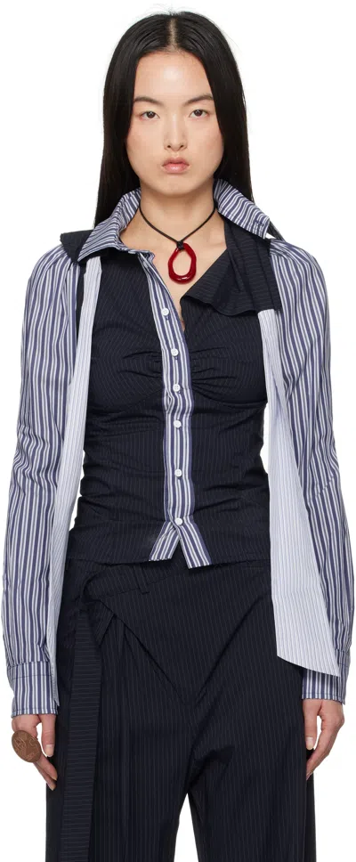 Ottolinger Deconstructed Shirt In Blue