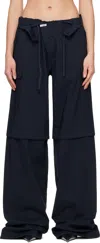 Ottolinger Navy Baggy Cargo Pants In Striped