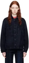 Ottolinger Navy Oversized Denim Jacket In Blue