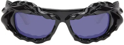 Ottolinger Navy Twisted Sunglasses In Blue/white Fade