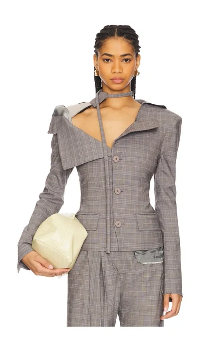 Ottolinger Off-shoulder Blazer In Grey