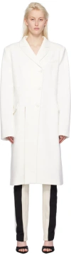Ottolinger Split Scuba-jersey Maxi Coat In Off-white
