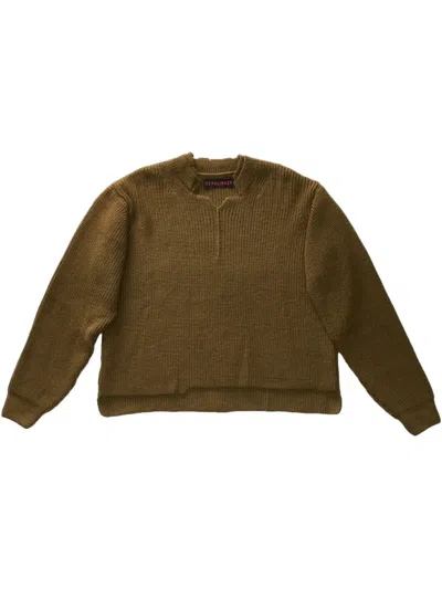 Ottolinger Open Knit Collar "green" Sweater