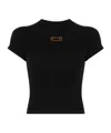 Ottolinger Open-necked Black Shirt In Black