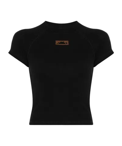 Ottolinger Open-necked Black Shirt