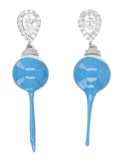Ottolinger Blue Dipped Pearl Drop Earrings