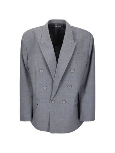 Ottolinger Oversized Buttoned Blazer In Gray