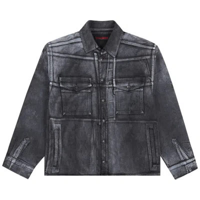 Pre-owned Ottolinger Oversized Denim Shirt 'black'
