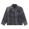 Ottolinger Oversized Denim Shirt Black In Gray