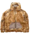 Ottolinger Oversized Fury Multiline Jacket Furry In Brown