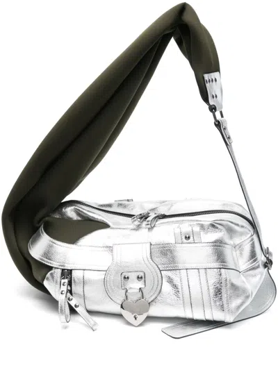 Ottolinger Padlock-detail Shoulder Bag In Silver